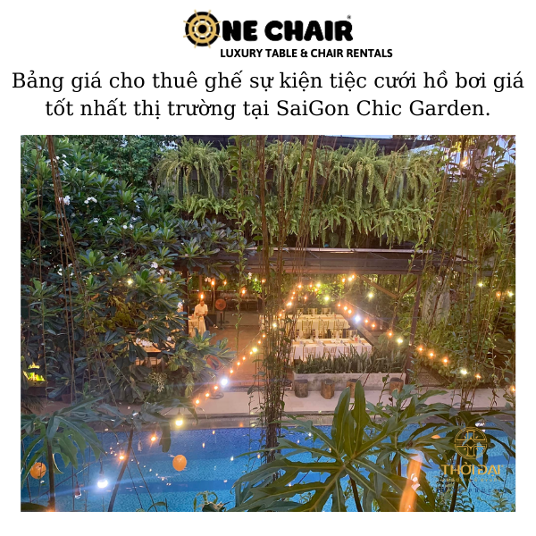 Hình 1: SaiGon Chic địa chỉ tổ chức tiệc cưới hồ bơi lý tưởng.