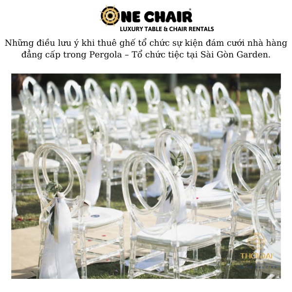 Hình 2: Cho thuê ghế sự kiện đám cưới phoenix cao cấp tại nhà hàng Pergola.