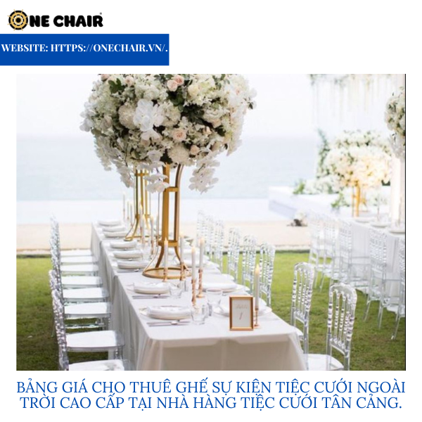 Hình 2: Cho thuê ghế sự kiện tiệc cưới ngoài trời cao cấp.