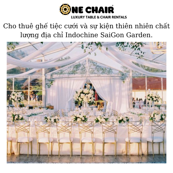 Hình 8: Cho thuê ghế chameleon tắc kè hoa chất lượng địa chỉ Indochine SaiGon Graden.