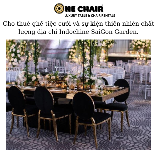 Hình 7: Cho thuê ghế louis mạ vàng chất lượng địa chỉ Indochine SaiGon Graden.