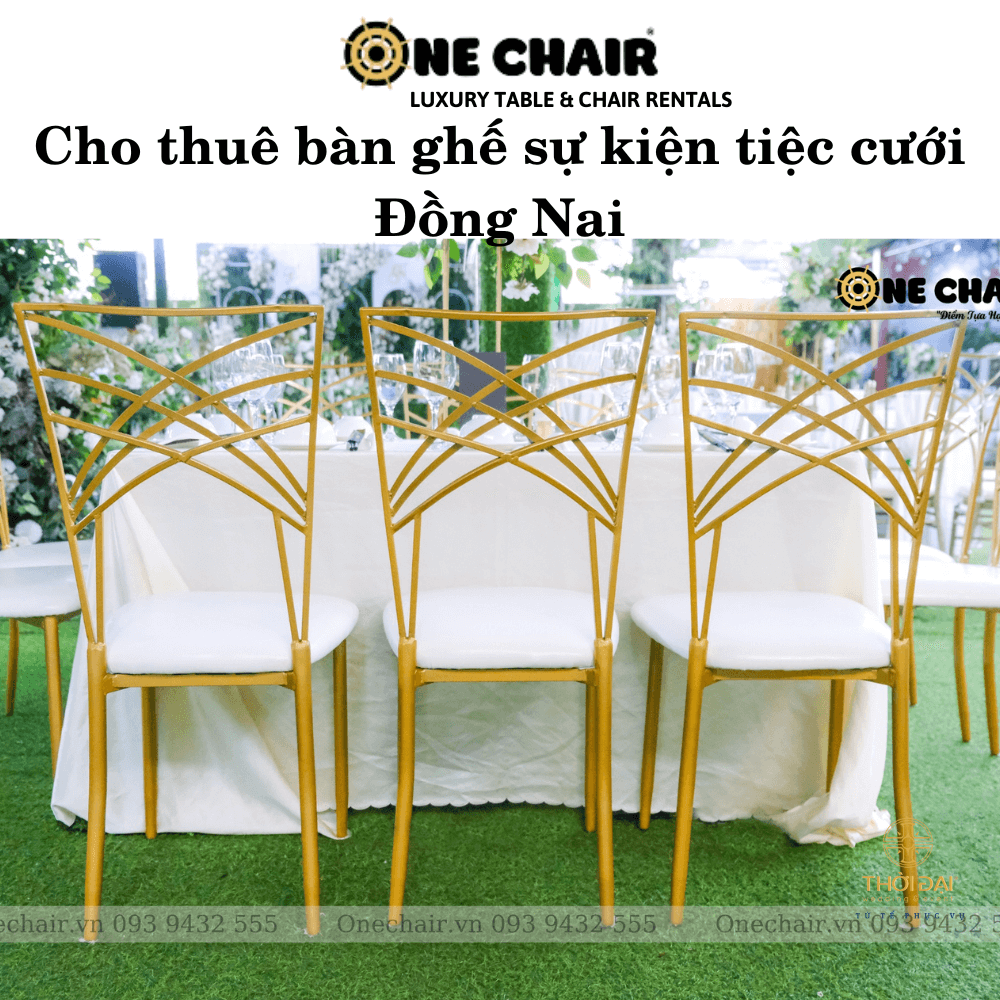 Hình 14: Cho thuê bàn ghế đám cưới Chameleon tắc kè hoa tại Đồng Nai.