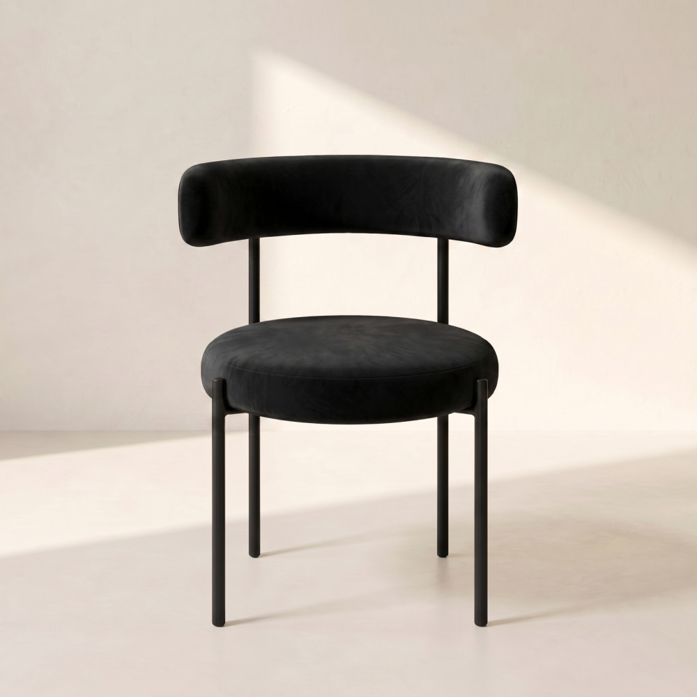 Bouclé Chair – Black