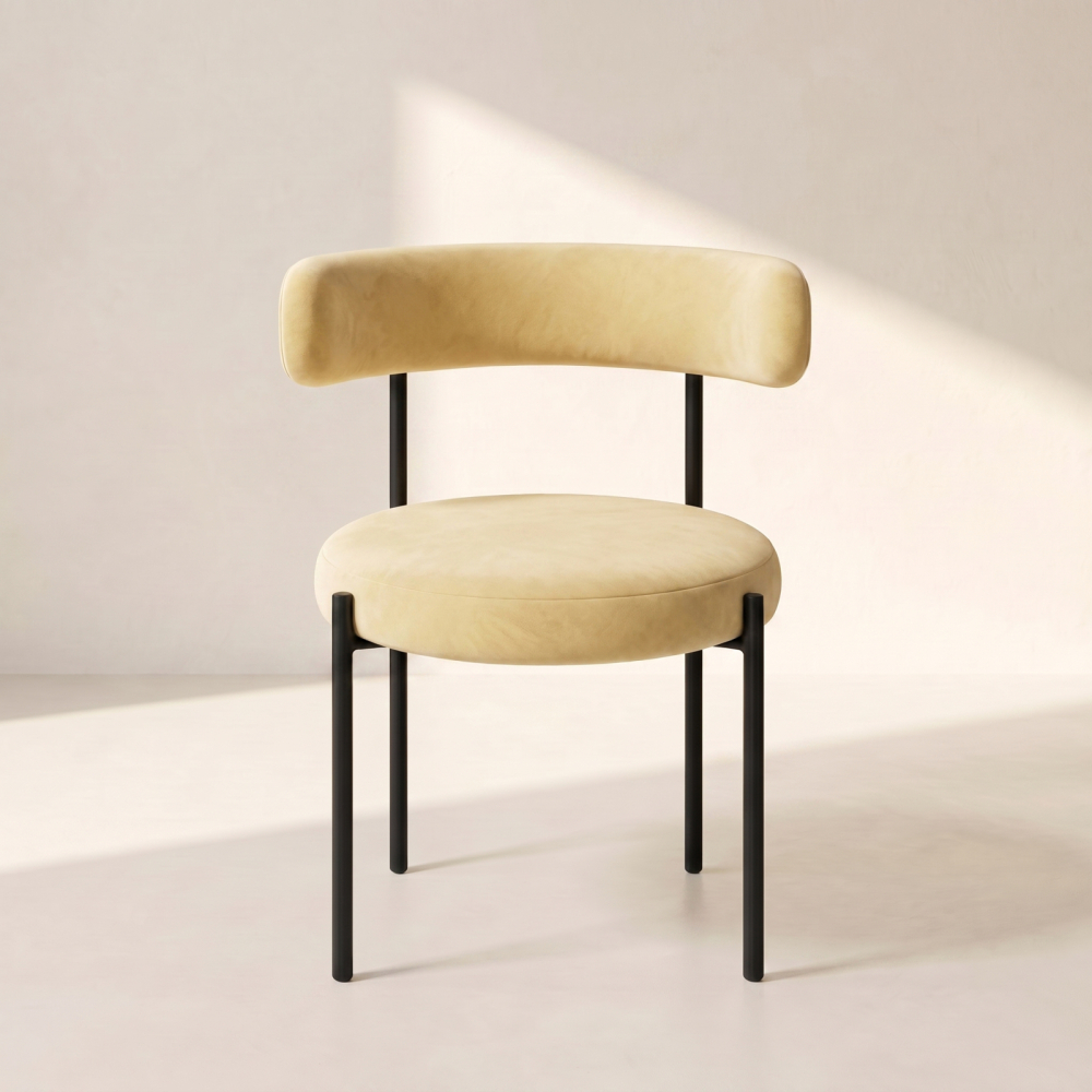 Bouclé Chair – Butter Yellow