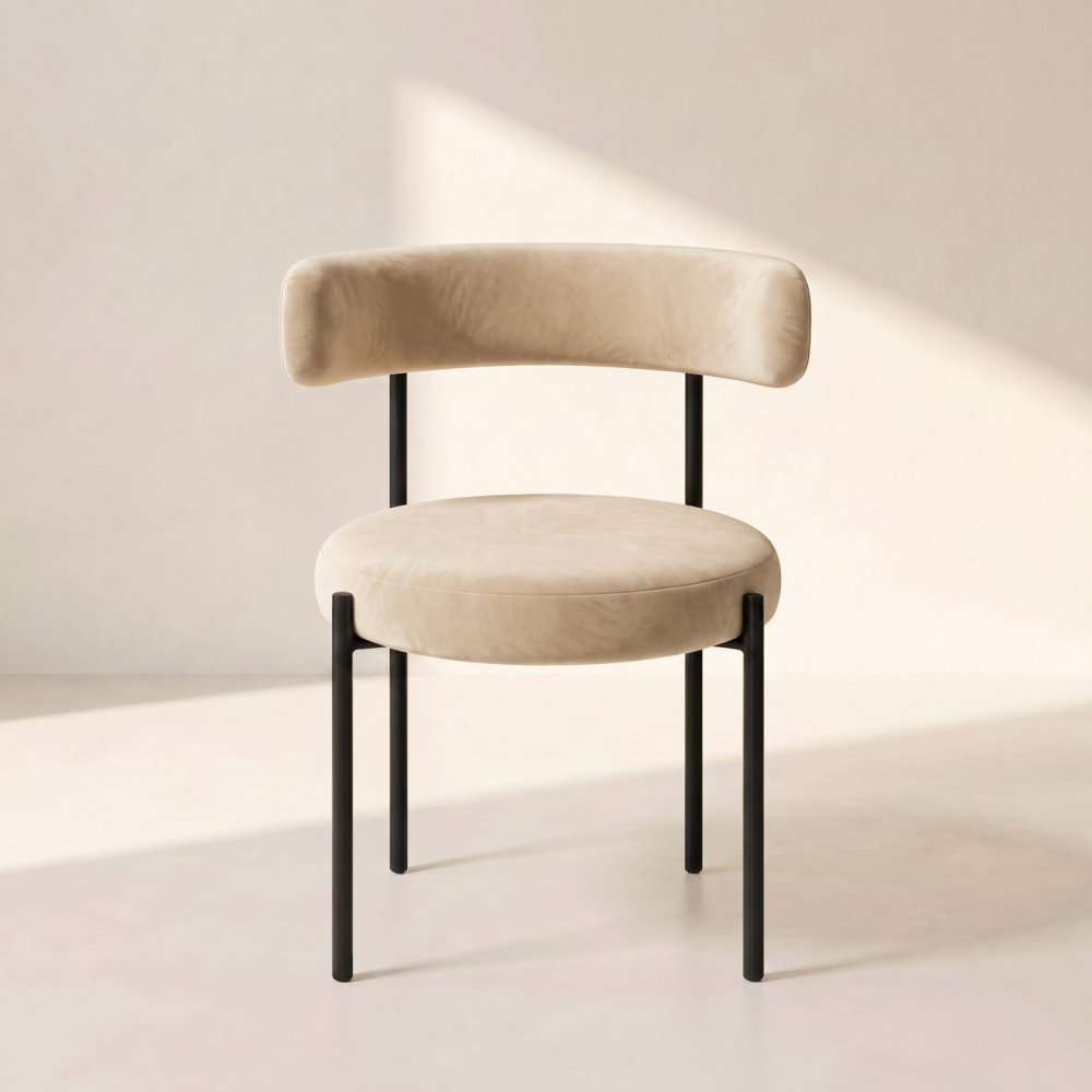 Bouclé Chair – Champagne