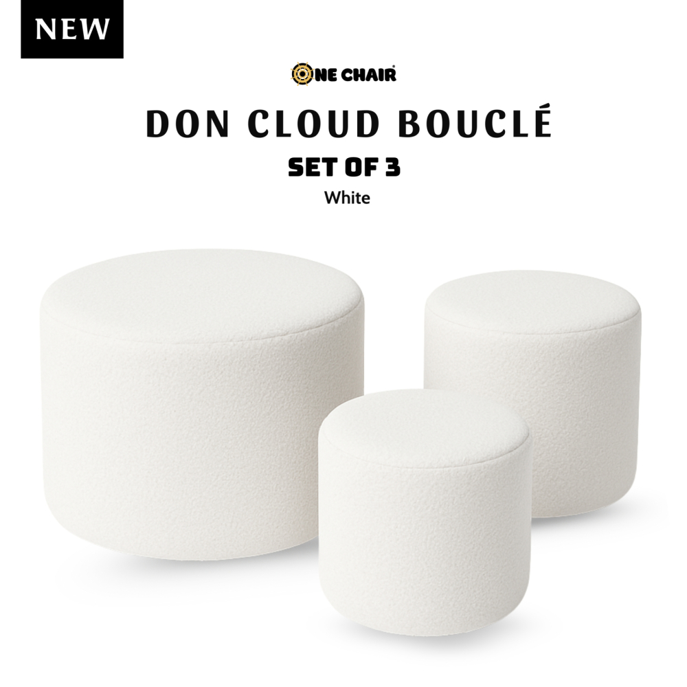 GHẾ SOFA DON CLOUD BOUCLÉ – SET OF 3 (WHITE)