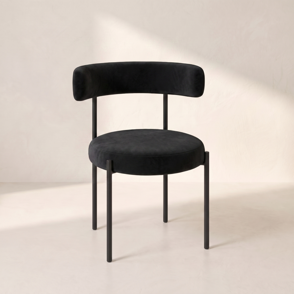 Bouclé Chair – Black