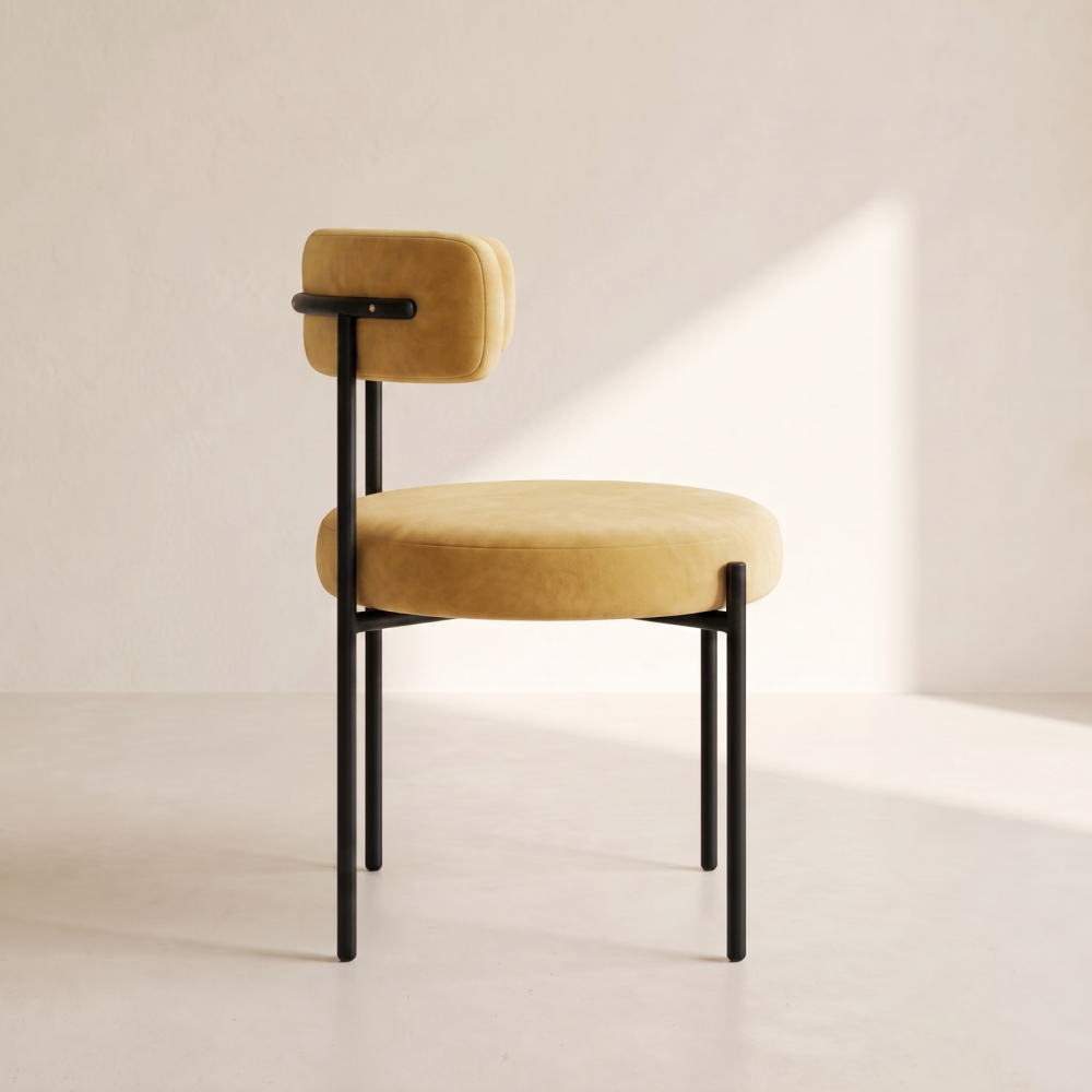 Bouclé Chair – Butter Yellow