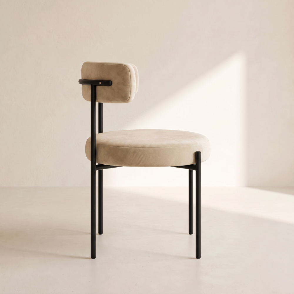 Bouclé Chair – Champagne