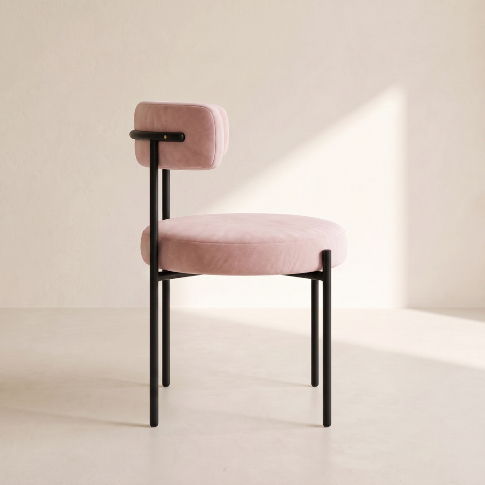 Bouclé Chair – Pink