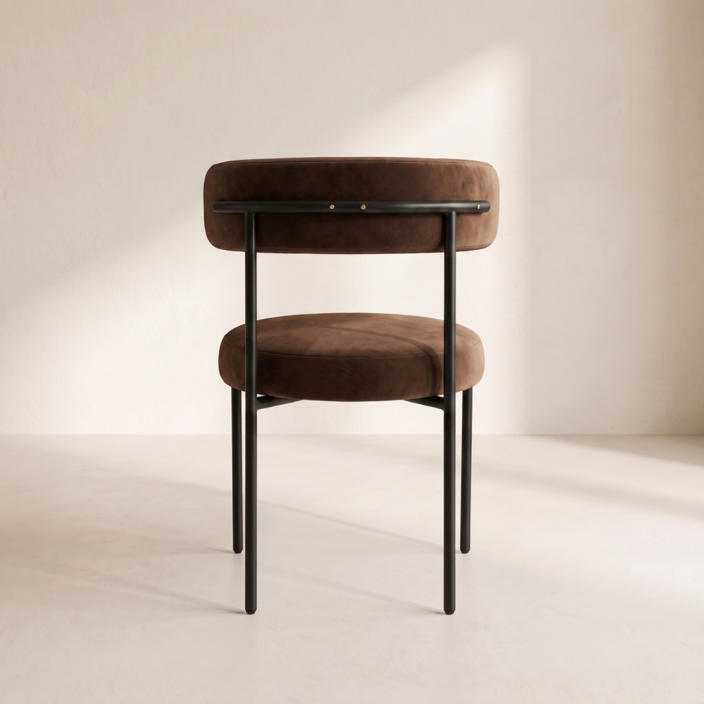 Bouclé Chair – Chocolate Brown
