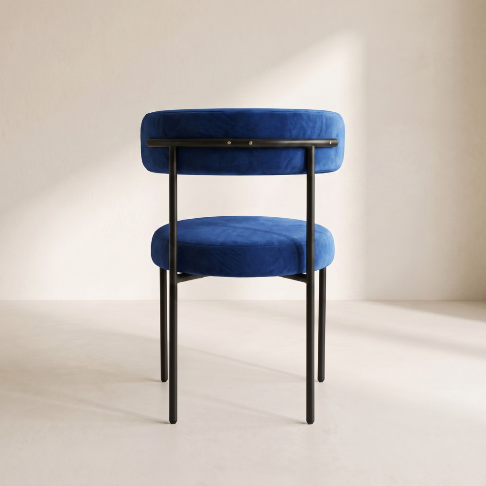 Bouclé Chair – Cobalt Blue