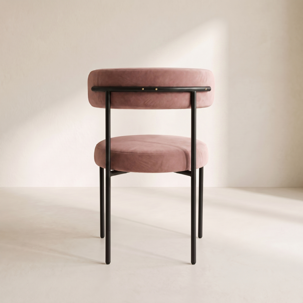 Bouclé Chair – Dusty Rose