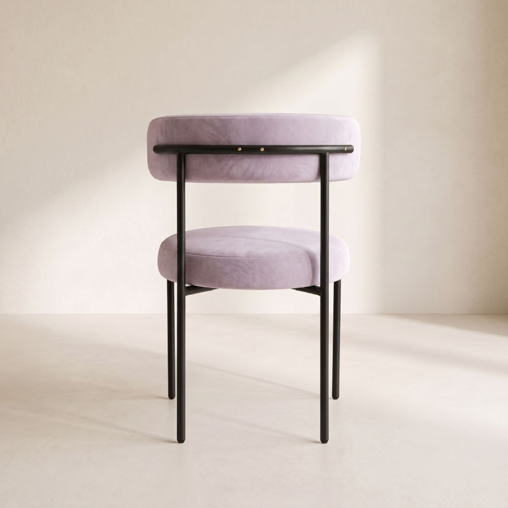 Bouclé Chair – Soft Lilac