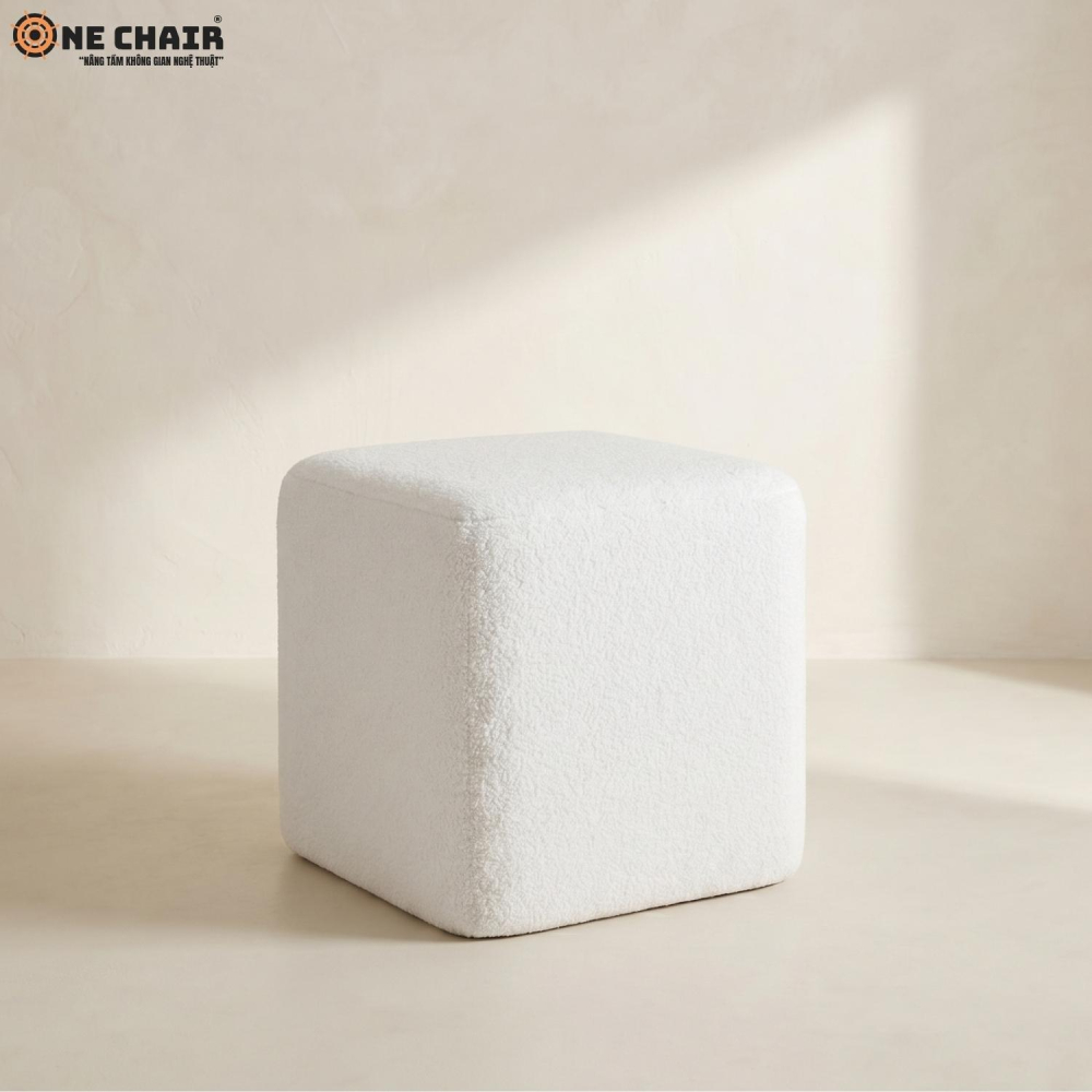 Đôn Vuông Trắng – Lông Cừu