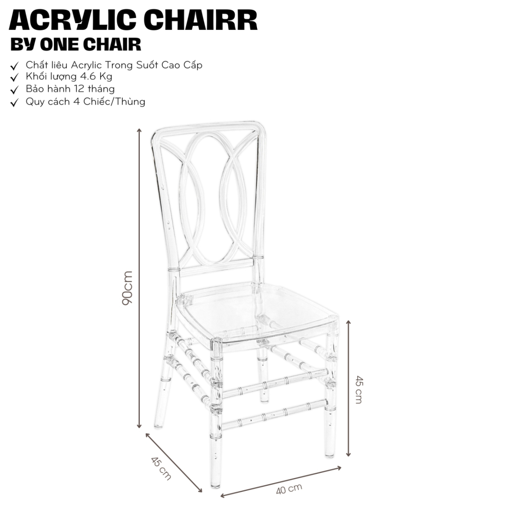 NEW – Acrylic Chair: Ghế Sự Kiện Trong Suốt – Thanh Lịch Ở Mọi Góc Nhìn
