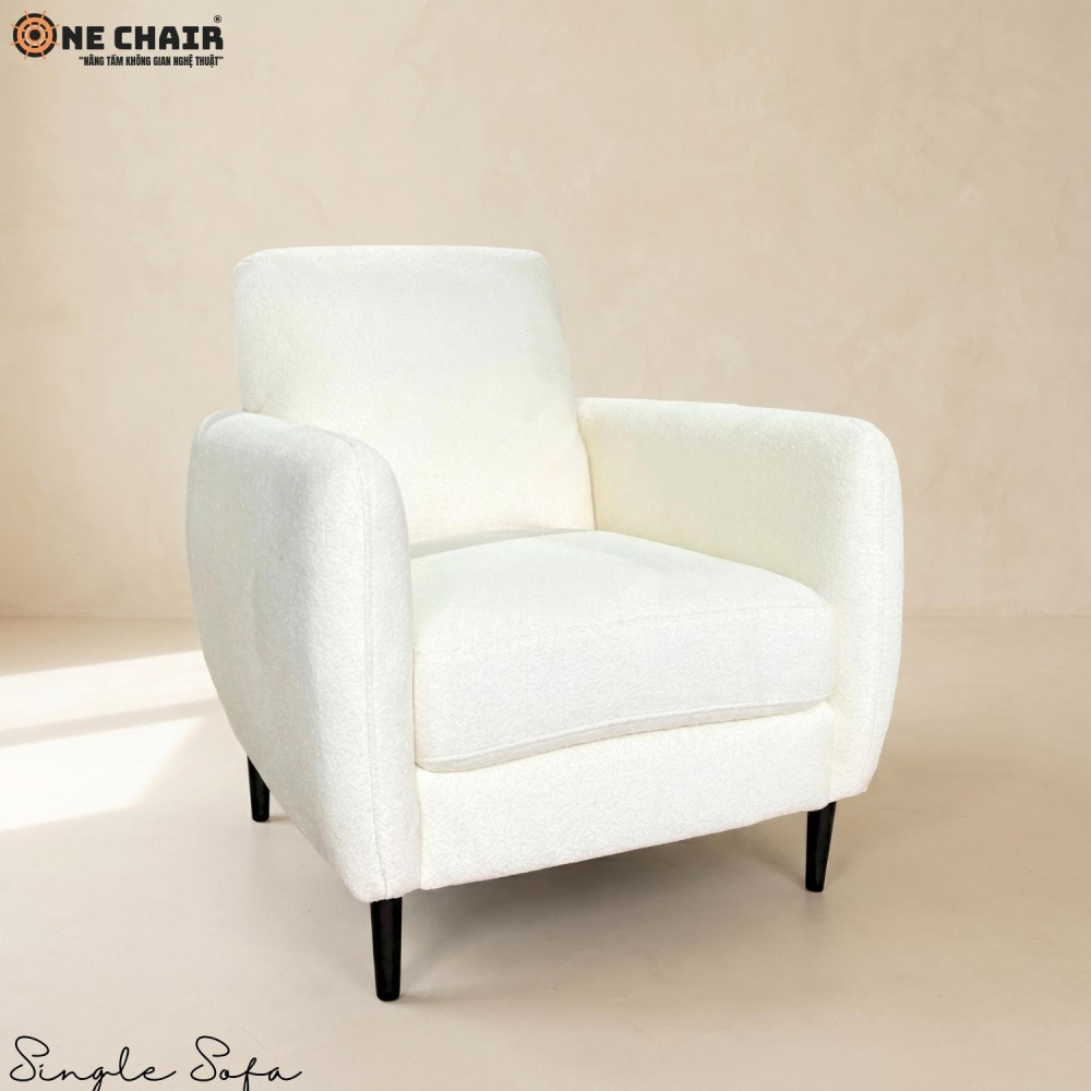 Single Sofa White