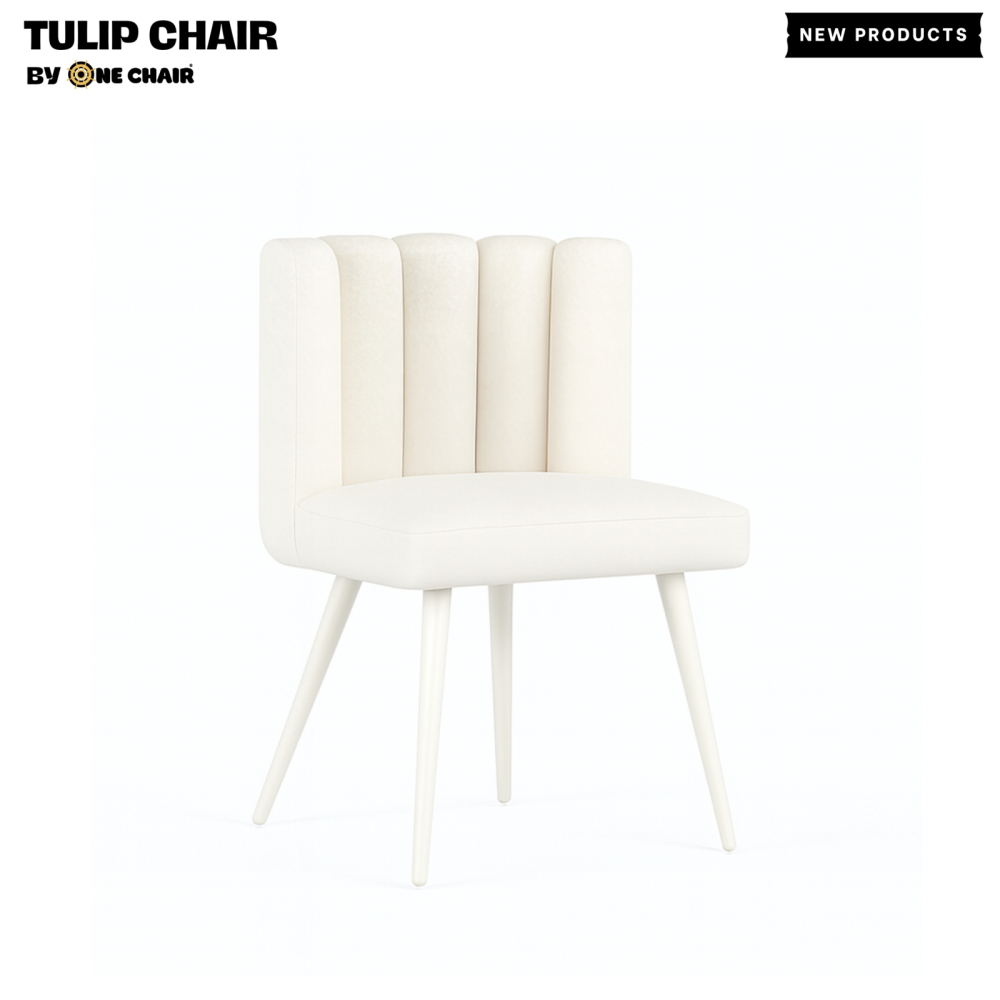 Tulip Chair – Trắng Kem | Ghế Sofa Mini Sang Trọng