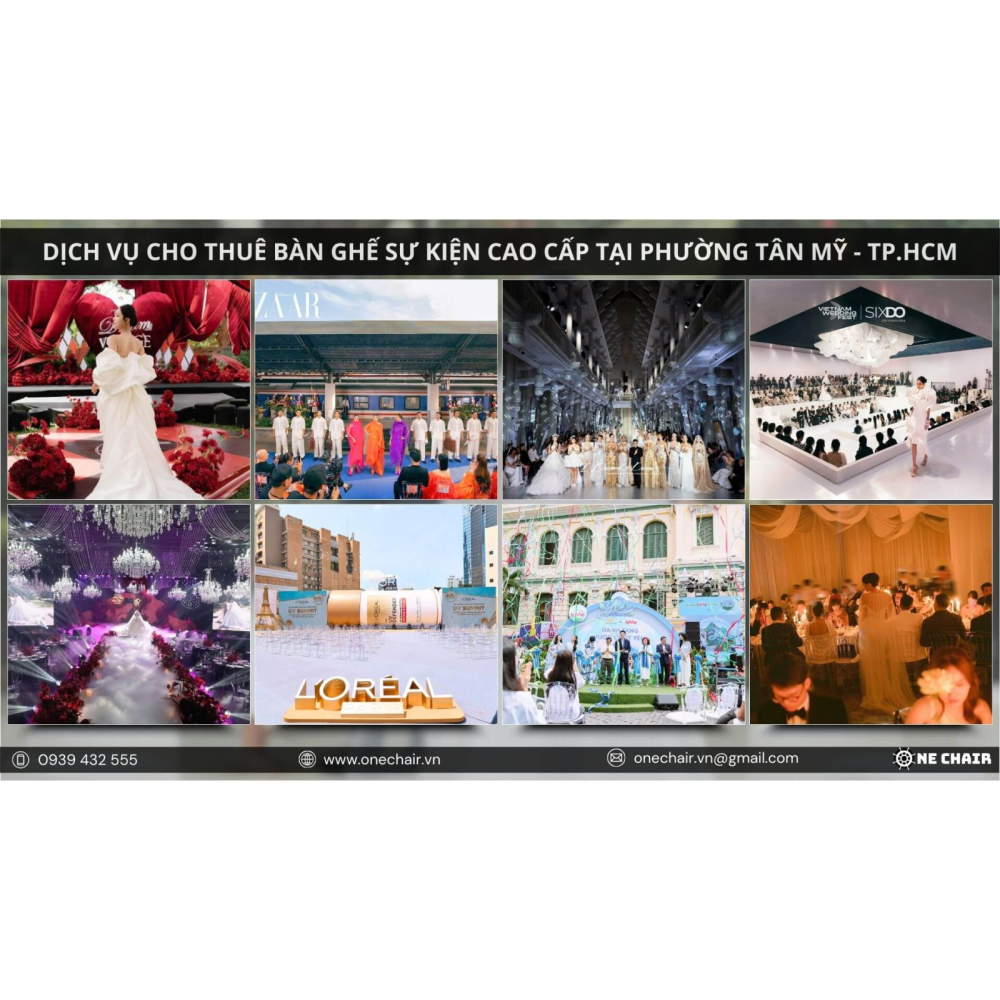 Dịch Vụ Cho Thuê Bàn Ghế Sự Kiện Cao Cấp Tại Phường Tân Mỹ, TP.HCM | ONE CHAIR