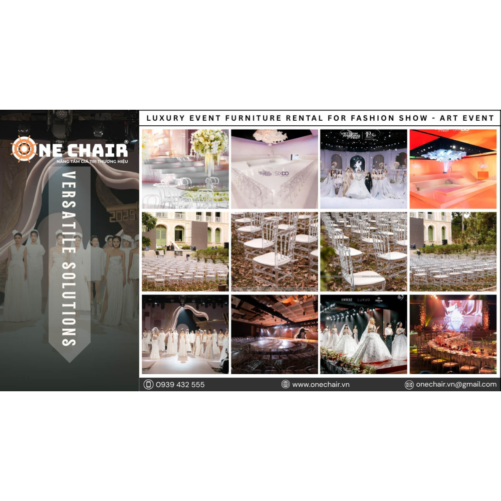 Dịch Vụ Cho Thuê Bàn Ghế Sự Kiện Cao Cấp Cho Các Sự Kiện Ngành Fashion Show & Art Event | ONE CHAIR Nâng Tầm Giá Trị Thương Hiệu