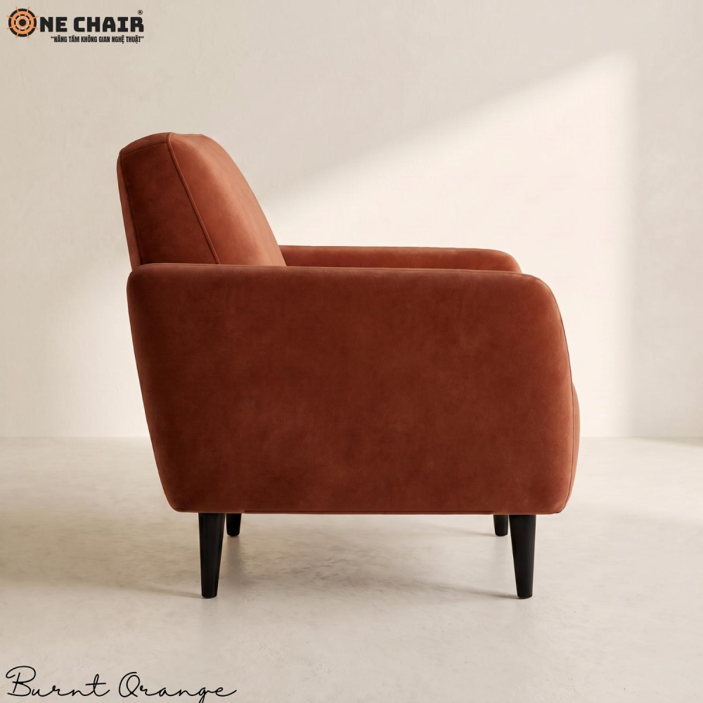 Single Sofa – Burnt Orange