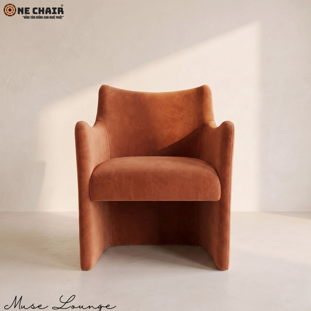 Muse Lounge Chair – Burnt Orange