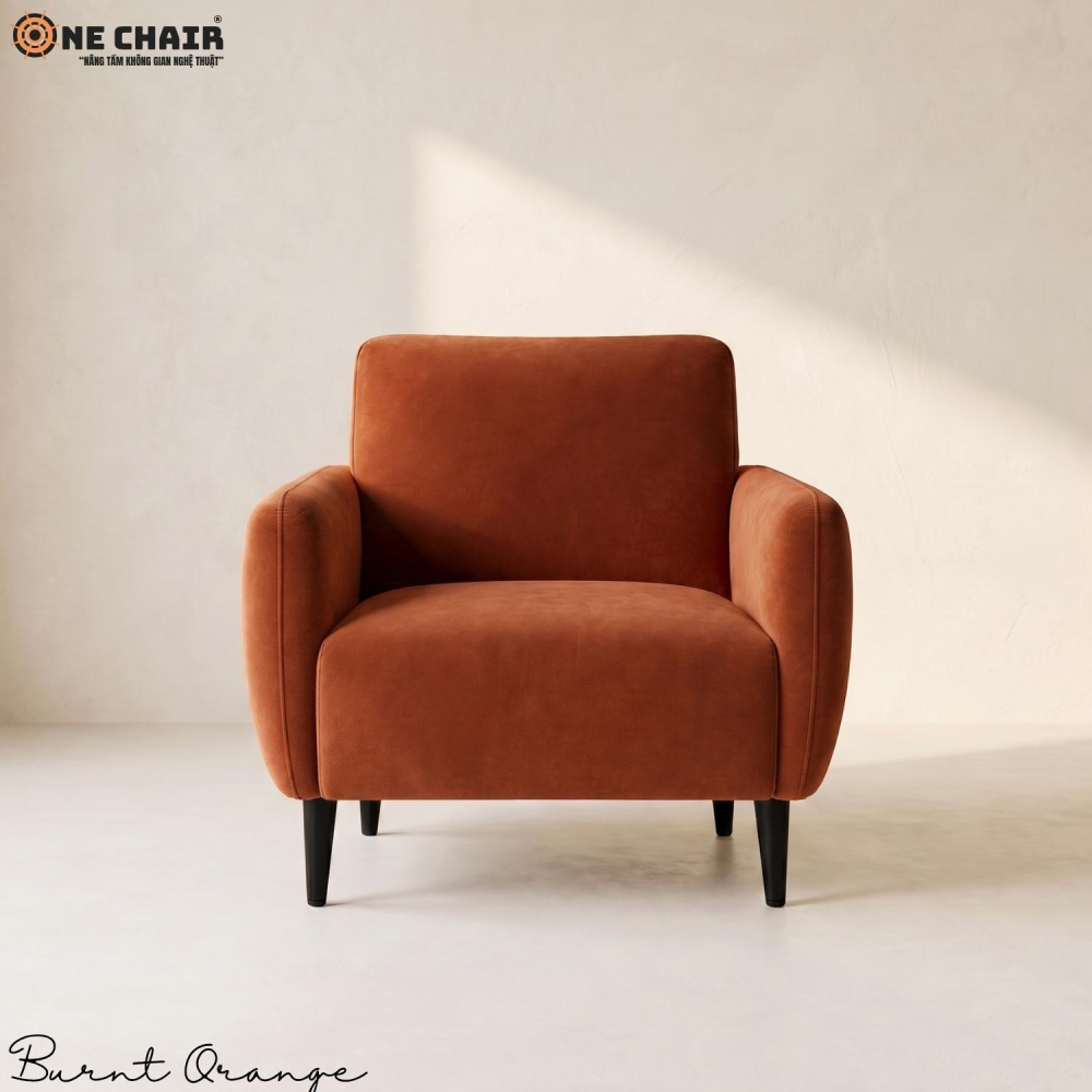 Single Sofa – Burnt Orange
