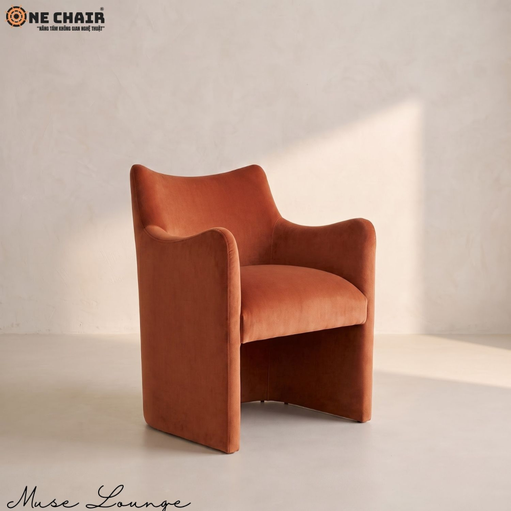 Muse Lounge Chair – Burnt Orange