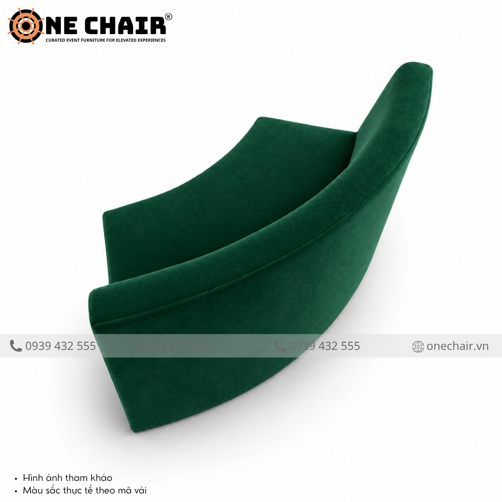 Sofa Cong Modular Sự Kiện Arc Emerald – Đường Cong Kiến Trúc Tôn Vinh Không Gian Luxury | ONE CHAIR