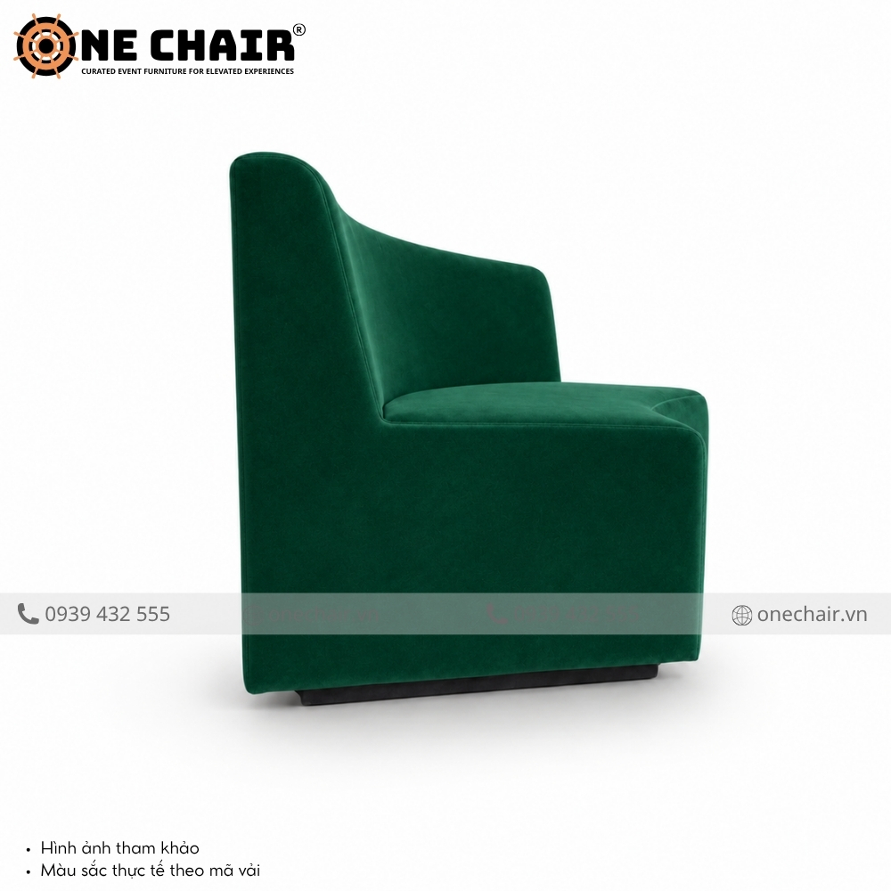 Sofa Cong Modular Sự Kiện Arc Emerald – Đường Cong Kiến Trúc Tôn Vinh Không Gian Luxury | ONE CHAIR