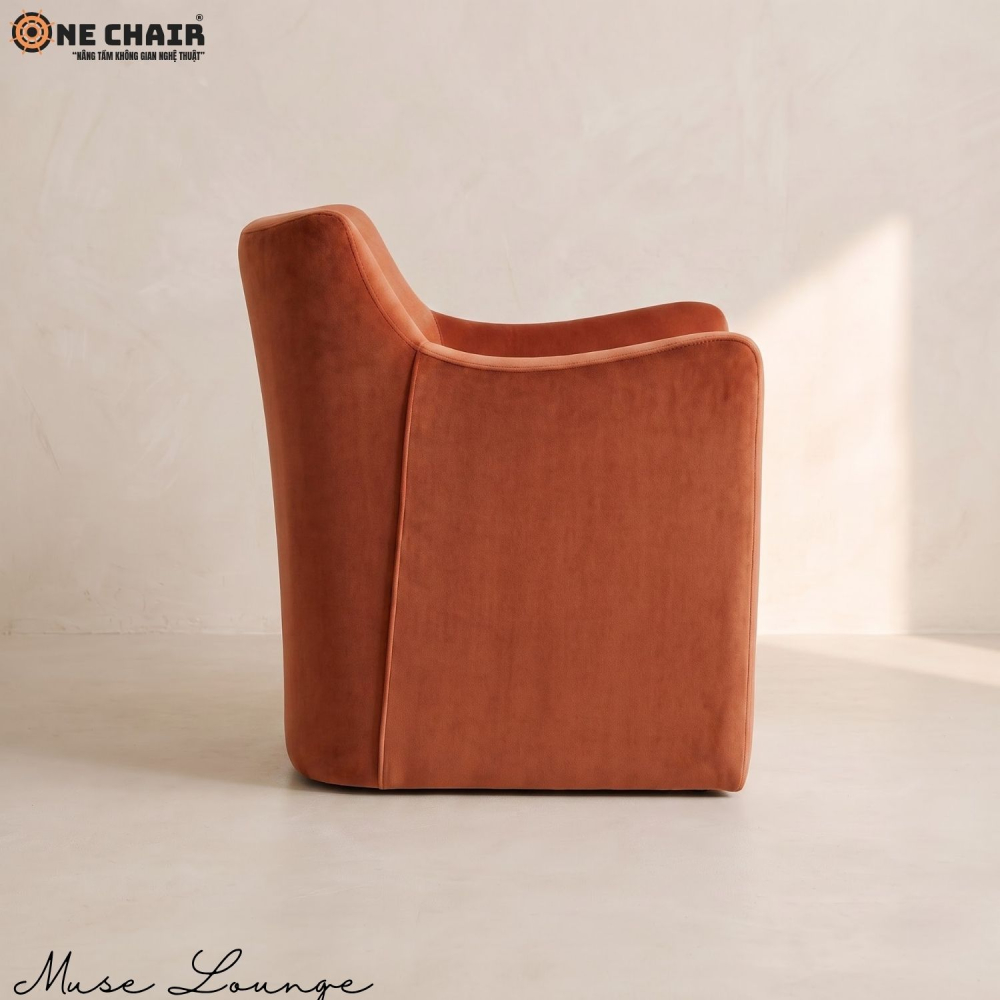 Muse Lounge Chair – Burnt Orange