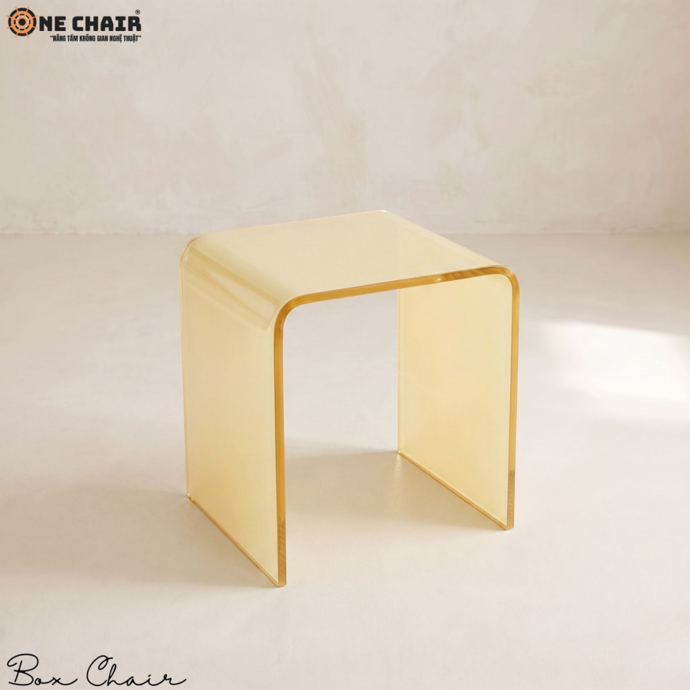 Box Chair Acrylic – Butter Yellow