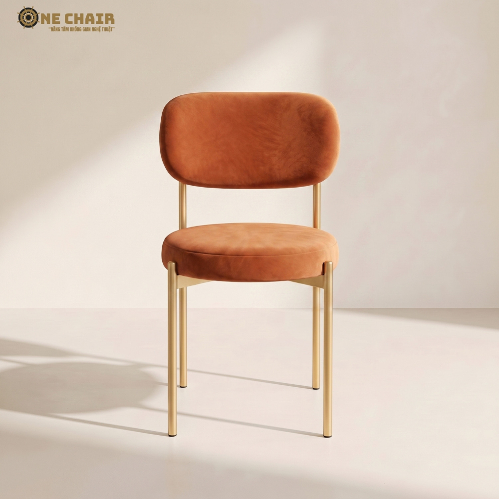 Velvet Chair – Burnt Orange
