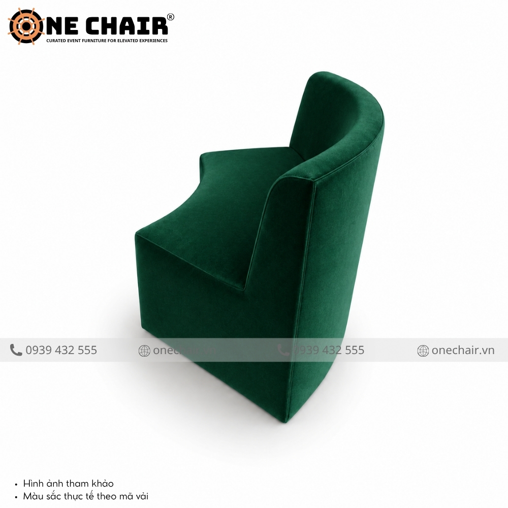 Sofa Cong Modular Sự Kiện Arc Emerald – Đường Cong Kiến Trúc Tôn Vinh Không Gian Luxury | ONE CHAIR
