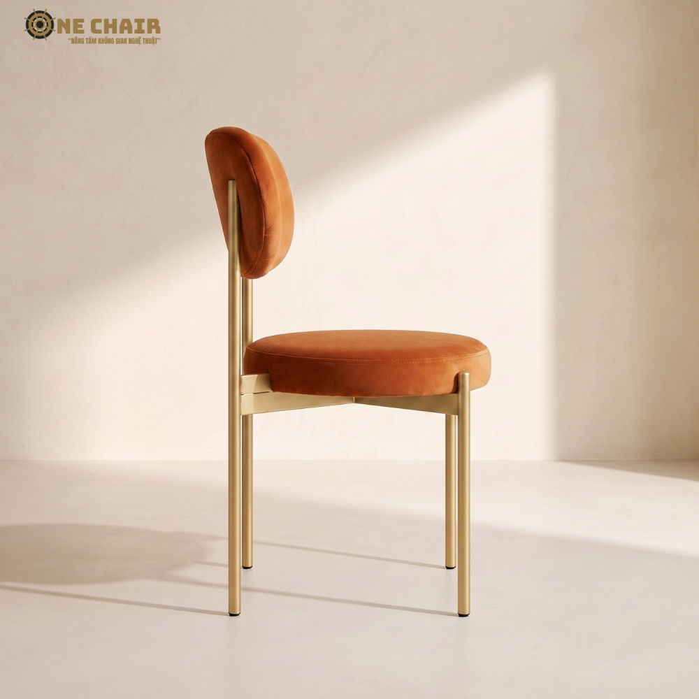 Velvet Chair – Burnt Orange