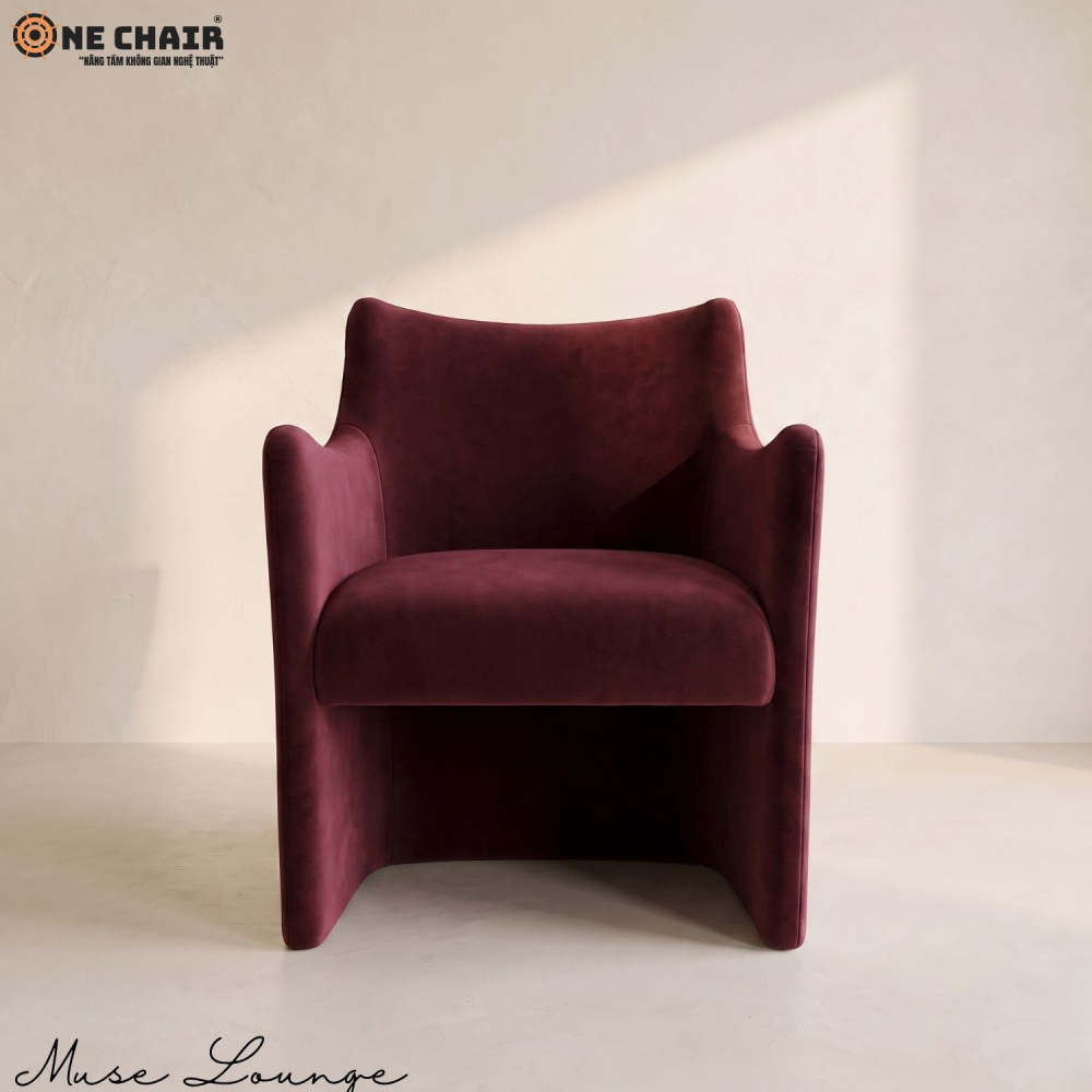 Muse Lounge Chair – Burgundy Wine
