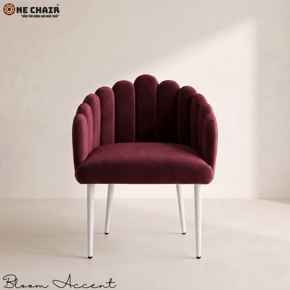 Bloom Accent Chair – Burgundy Wine