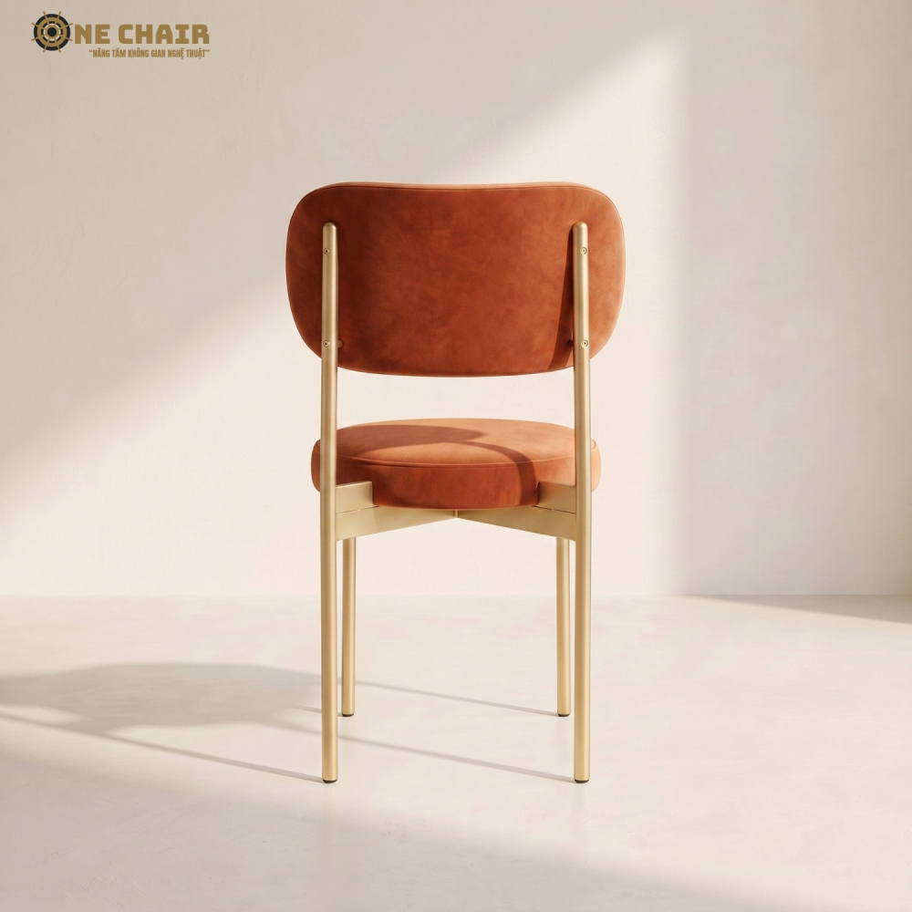 Velvet Chair – Burnt Orange