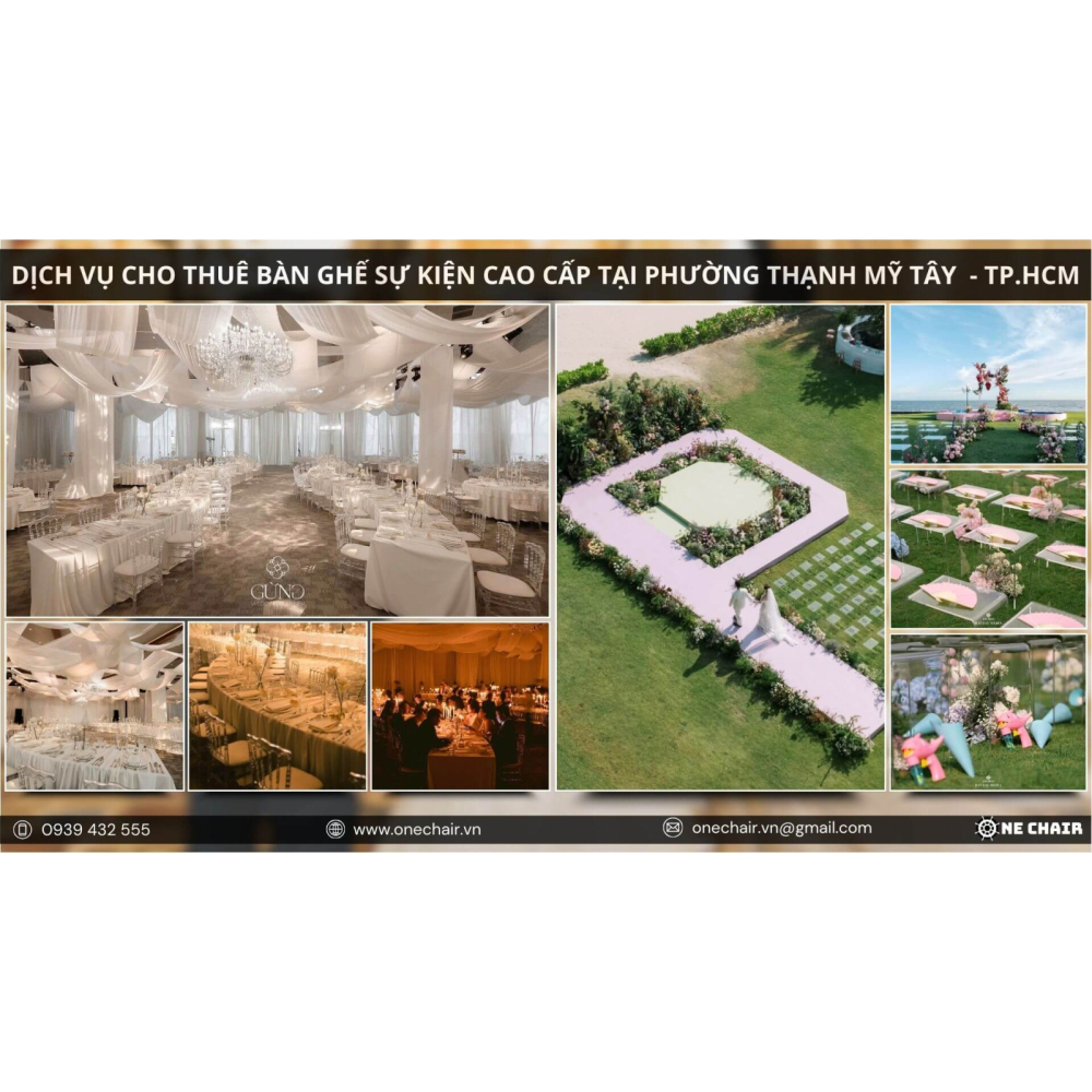 Dịch Vụ Cho Thuê Bàn Ghế Sự Kiện Cao Cấp Tại Phường Thạnh Mỹ Tây - Nâng Tầm Đẳng Cấp Sự Kiện Cùng One Chair