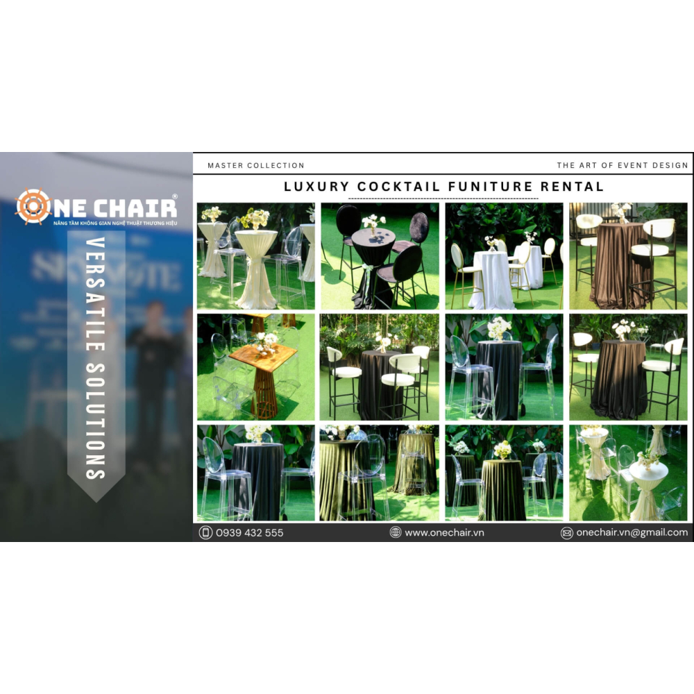  Top 5 Concept Bàn Ghế Cocktail Cao Cấp Tại TP.HCM - ONE CHAIR Nâng Tầm Không Gian Nghệ Thuật Thương Hiệu