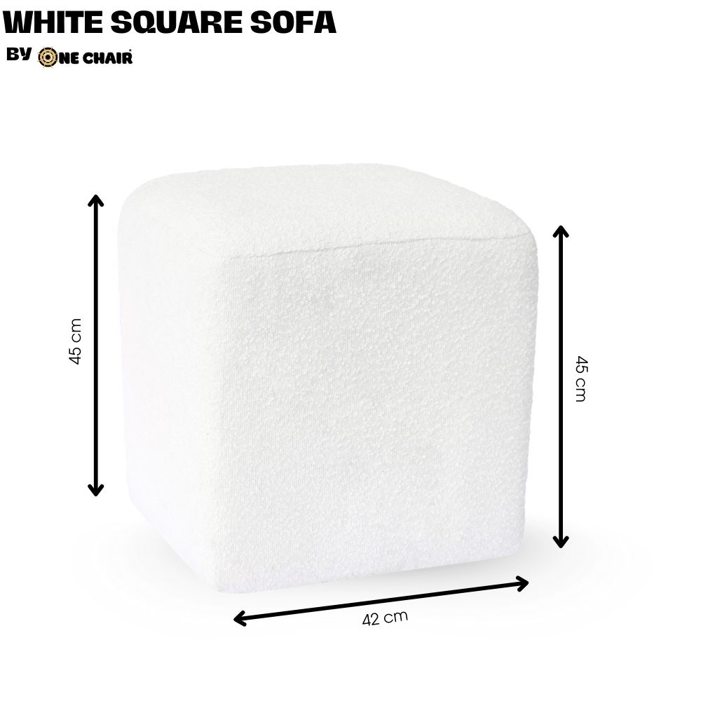 Ghế Sofa Vuông Trắng – Tinh Khôi & Dễ Phối Concept