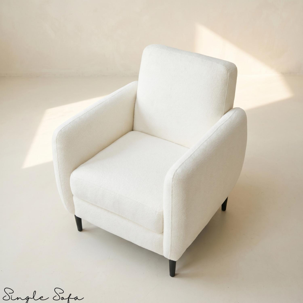 Single Sofa White