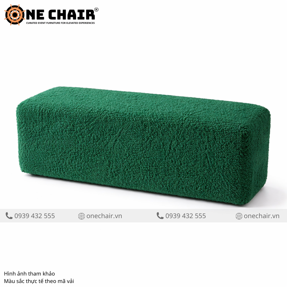 Sofa Băng Không Tựa Xanh Ngọc Lục Bảo – Jewel Green Cho Không Gian Sự Kiện