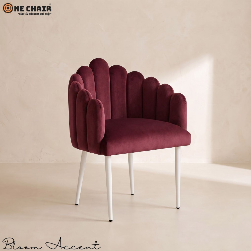 Bloom Accent Chair – Burgundy Wine