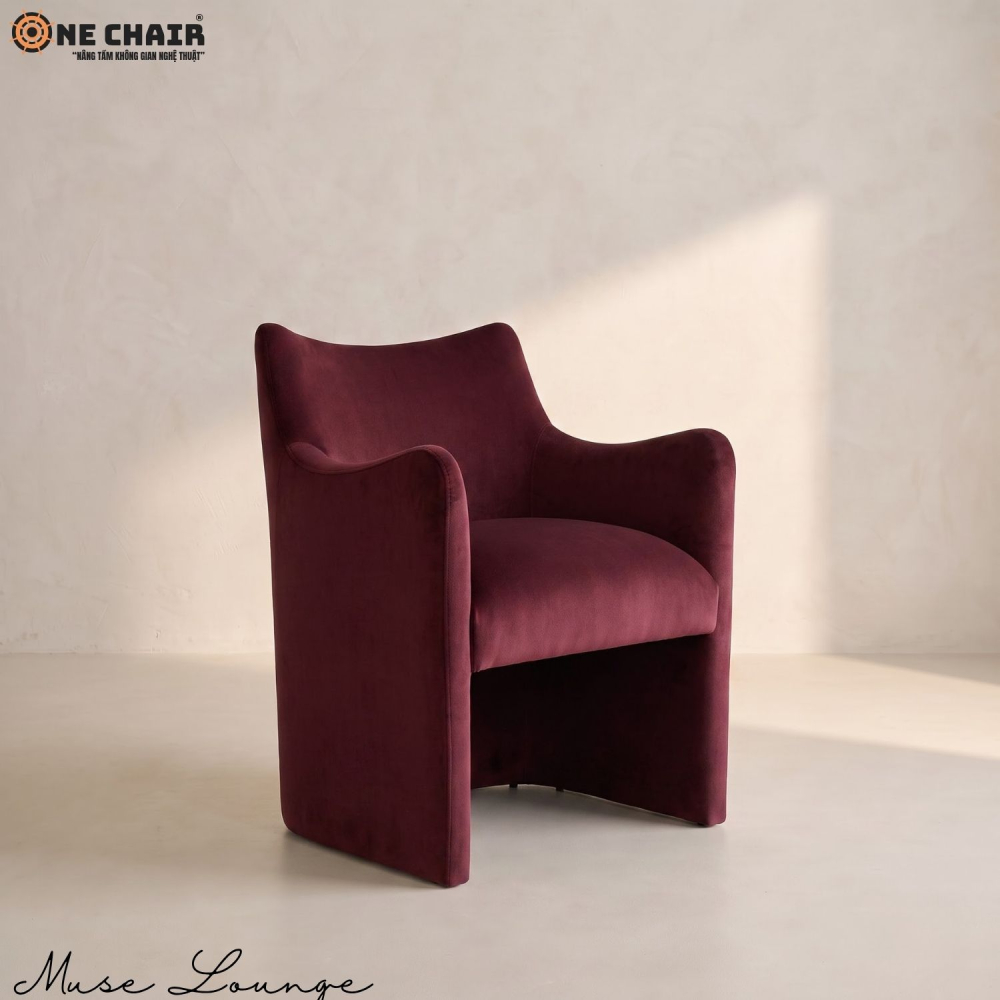 Muse Lounge Chair – Burgundy Wine