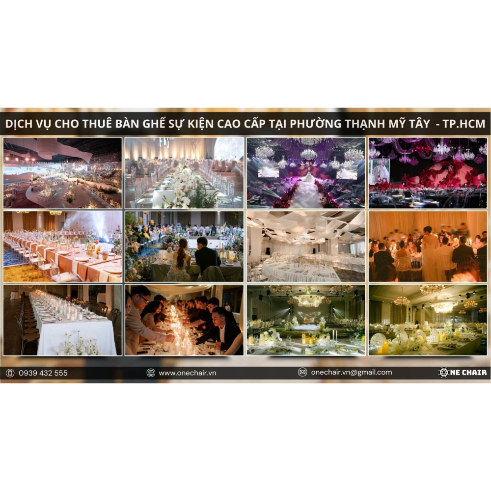 Dịch Vụ Cho Thuê Bàn Ghế Sự Kiện Cao Cấp Tại Phường Thạnh Mỹ Tây - Nâng Tầm Đẳng Cấp Sự Kiện Cùng One Chair