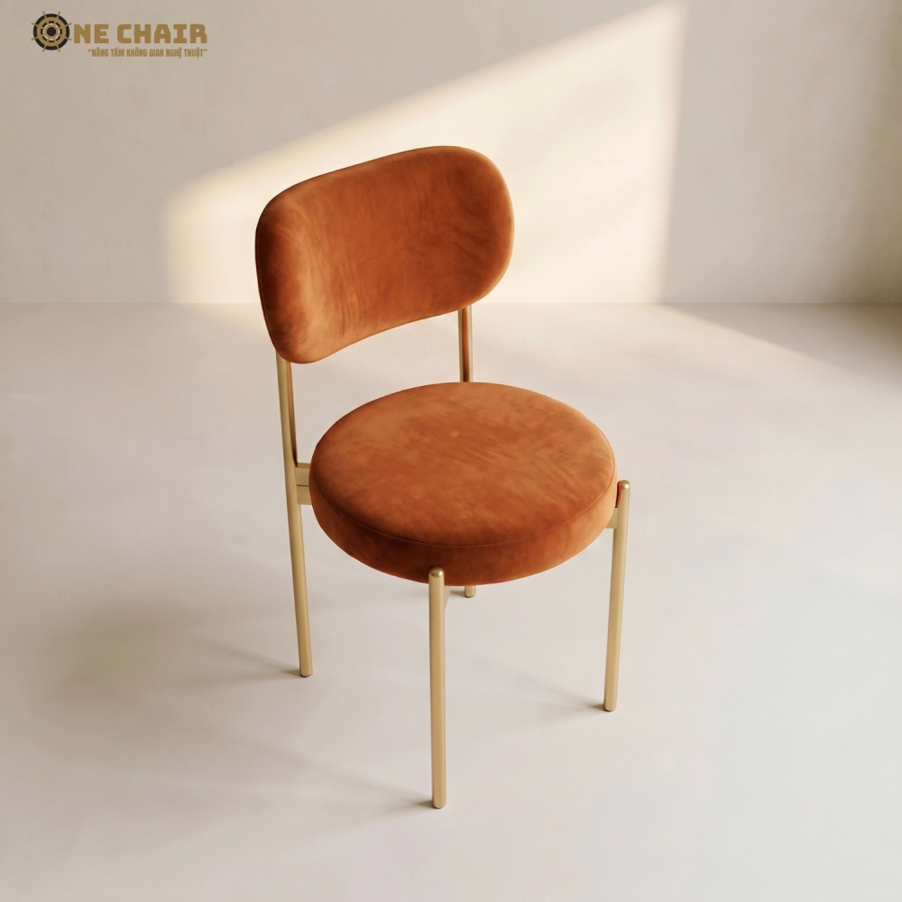 Velvet Chair – Burnt Orange