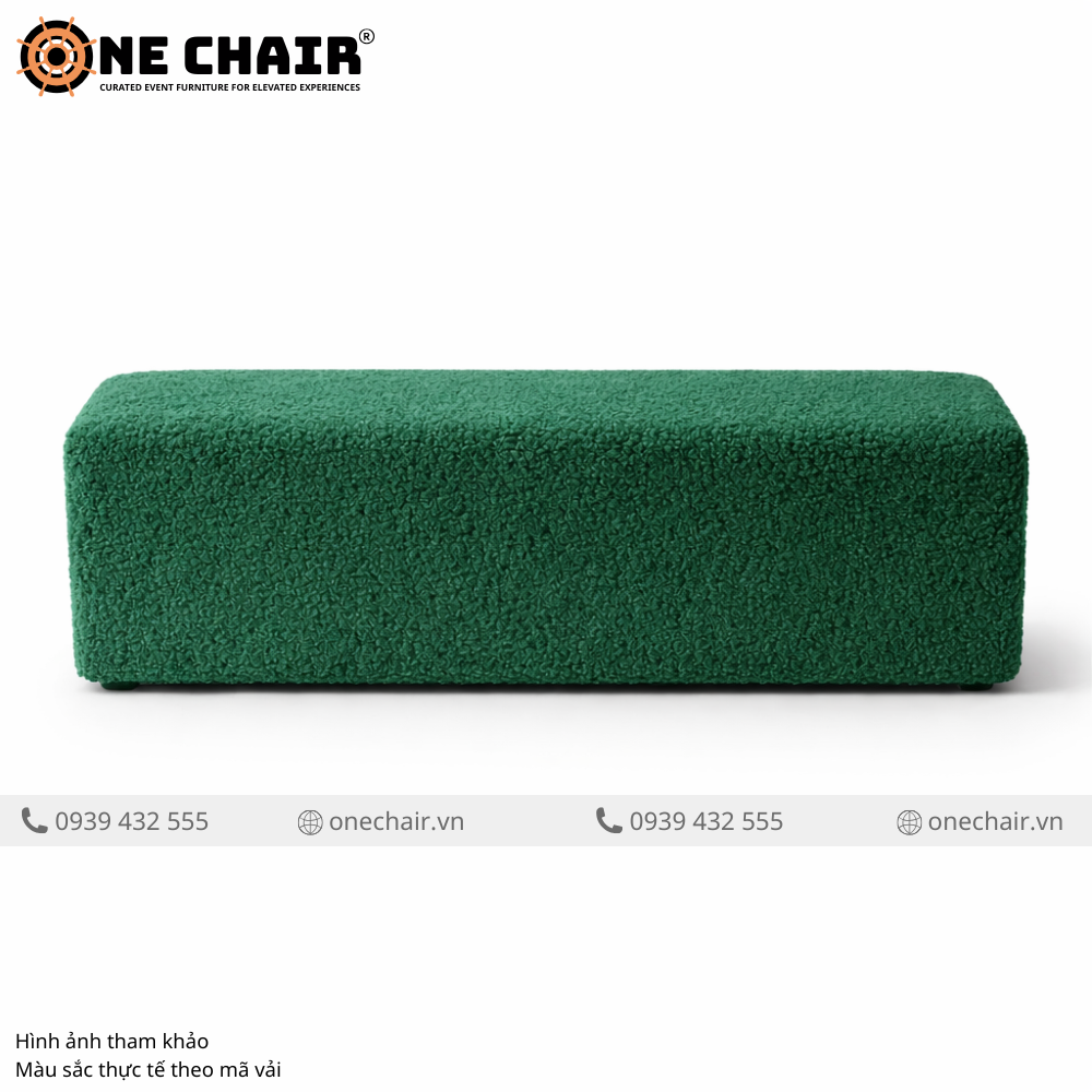 Sofa Băng Không Tựa Xanh Ngọc Lục Bảo – Jewel Green Cho Không Gian Sự Kiện