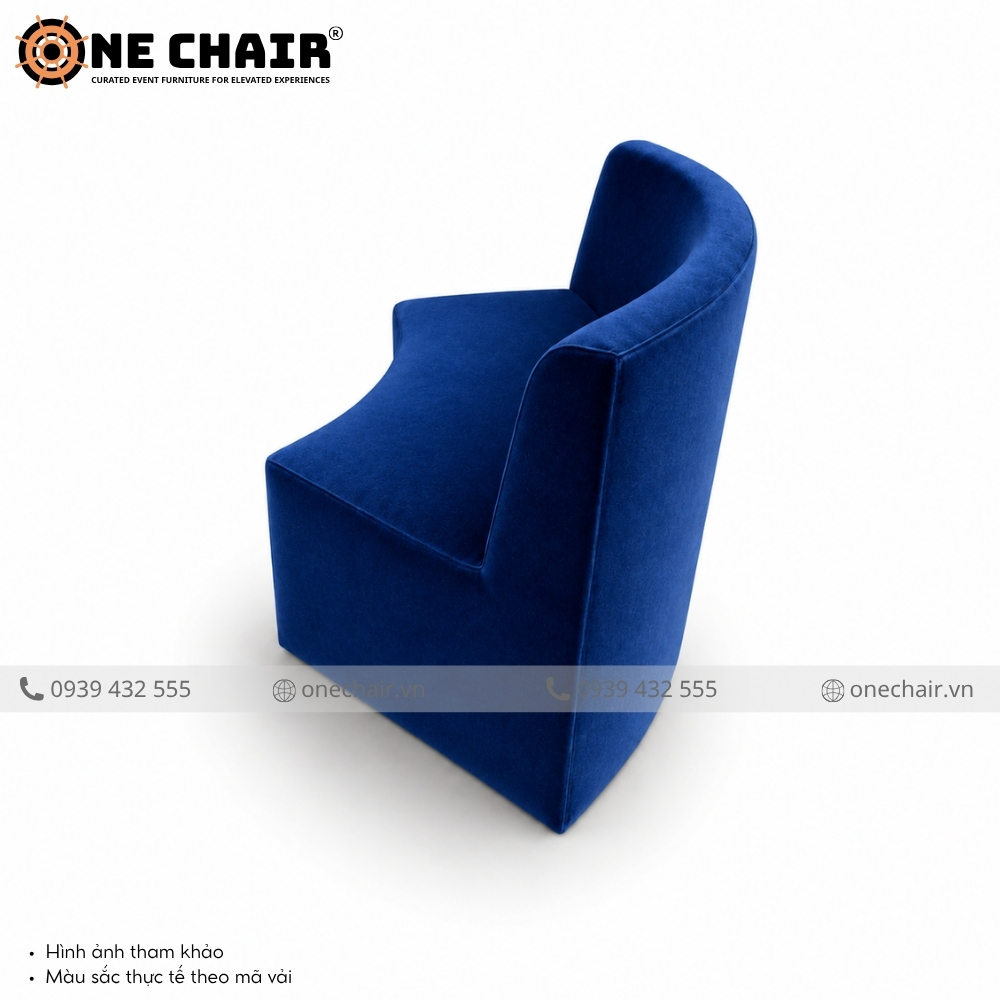 Sofa Cong Modular Arc Cobalt – Khối Xanh Điện Quyền Lực Giữa Không Gian Sự Kiện | ONE CHAIR