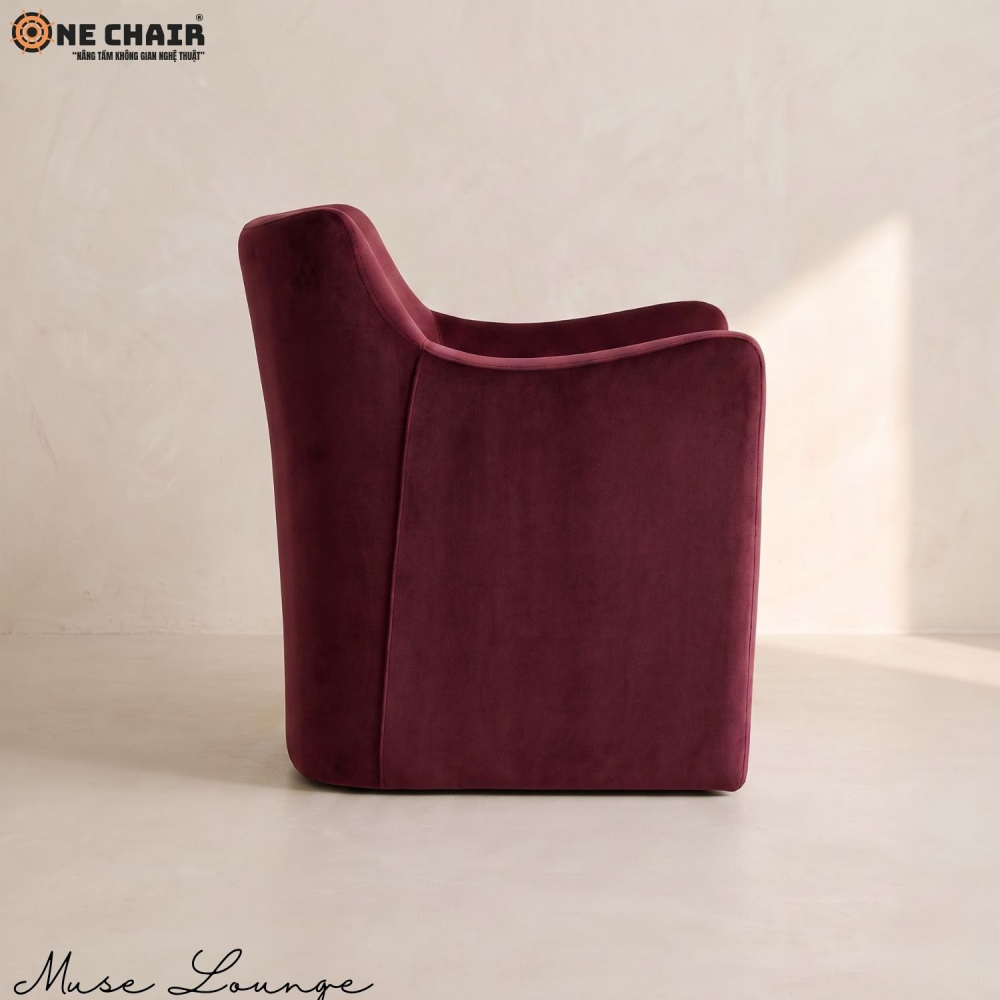 Muse Lounge Chair – Burgundy Wine